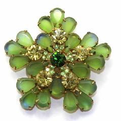 Green Pear Brooch