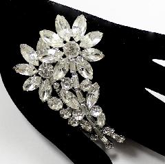 Clear Navettes Brooch
