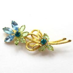 Multiple Colors Navettes Brooch