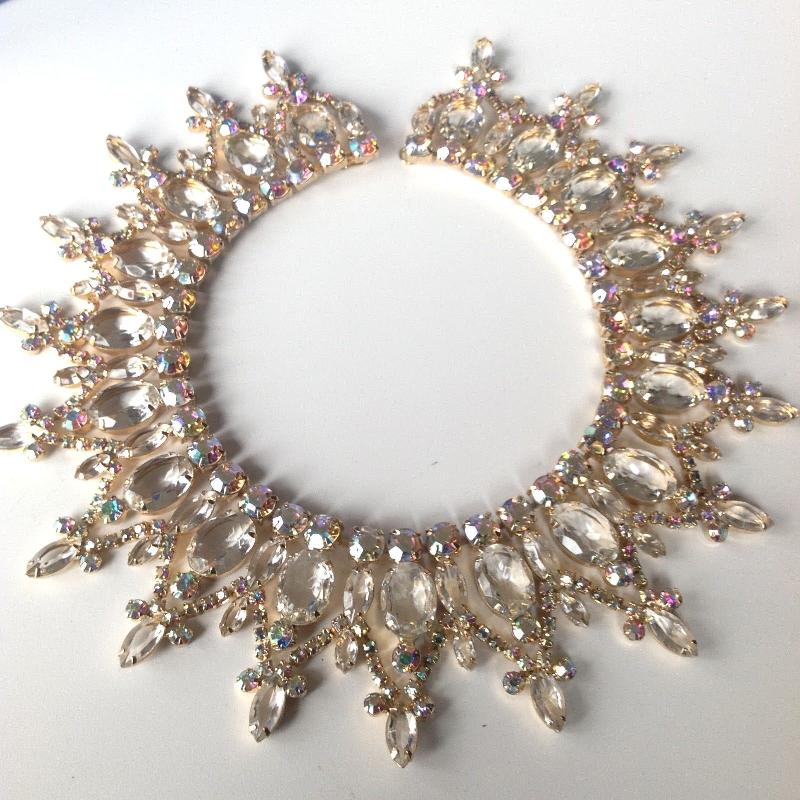 Front view of Clear Oval Necklace