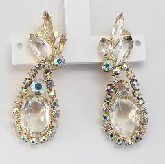 Clear Oval Earrings Clip