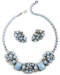 Blue Emerald Cut Necklace