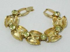 Yellow Pear Bracelet 5 Link