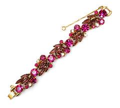 Purple (cardinal) Navettes Bracelet 5 Link