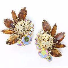 Topaz Navettes Earrings Clip
