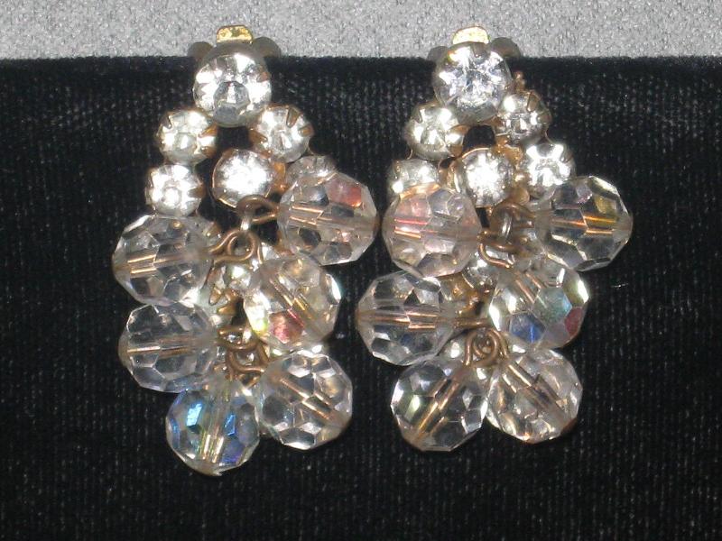 Front view of AB Chatons Only Earrings Clip