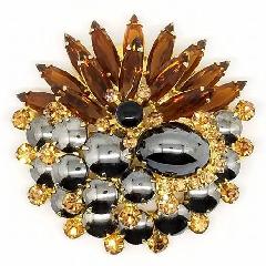 Hematite Cabochons Brooch