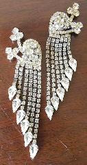 Clear Pear Earrings Clip