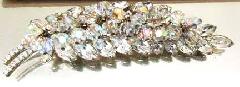 Clear Navettes Brooch