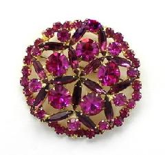 Pink Navettes Brooch