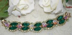 Green Navettes Bracelet 5 Link