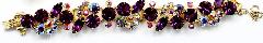 Purple (cardinal) Navettes Bracelet 5 Link