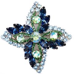 Multiple Colors Navettes Brooch