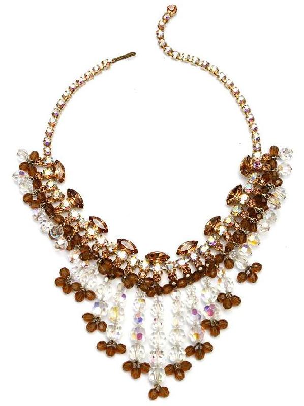 Front view of Topaz Navettes Necklace