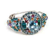 Blue Navettes Bracelet Clamper