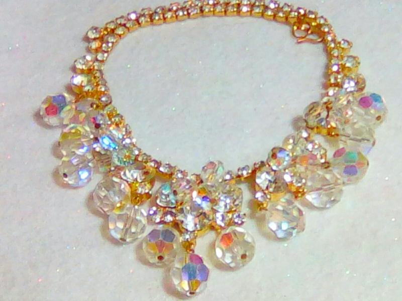 Front view of AB Chatons Only Necklace
