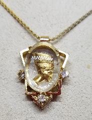 Clear Oval Molded/Cut Pendant