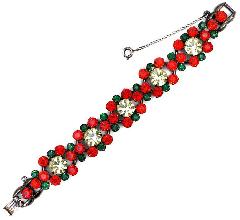 Multiple Colors Chatons Only Bracelet 5 Link