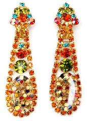 Multiple Colors Oval Molded/Cut Earrings Clip
