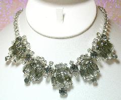 Gray (black Diamond) Hexagon Necklace