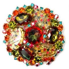 Fall Oval Molded/Cut Brooch