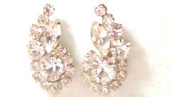 Clear Navettes Earrings Clip