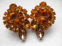 Topaz Navettes Earrings Clip