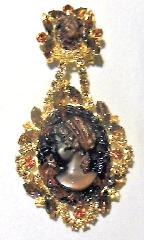 Topaz Oval Molded/Cut Brooch
