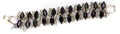 Black (jet) Navettes Bracelet 5 Link