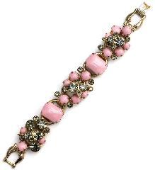 Pink Cabochons Bracelet 5 Link