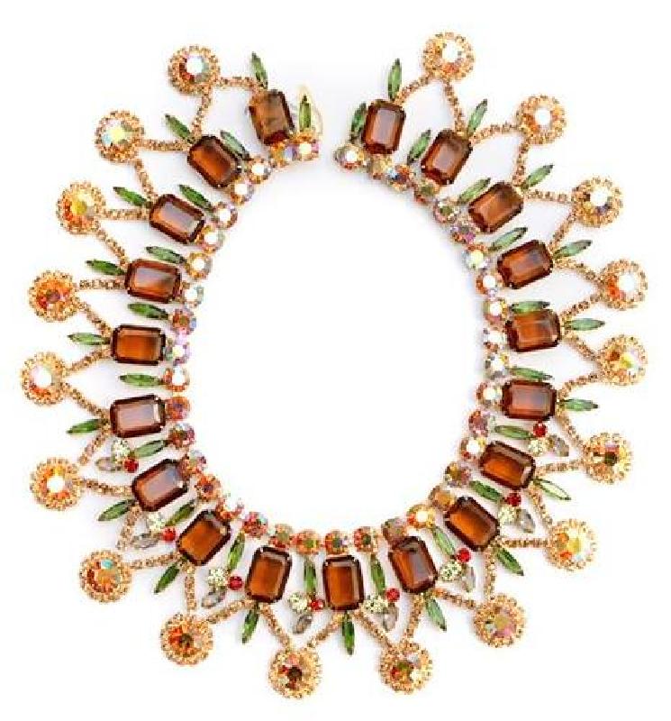 Front view of Fall Emerald Cut Necklace