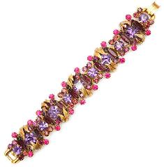 Purple (cardinal) Navettes Bracelet 5 Link