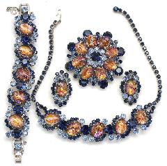 Blue Cabochons Multi-Color/Shaded Bracelet 5 Link