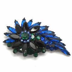Blue Navettes Brooch