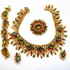 Fall Oval Multi-Color/Shaded Brooch