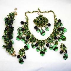 Green Chatons Only Necklace