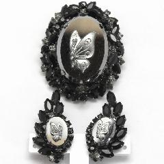 Hematite Navettes Brooch