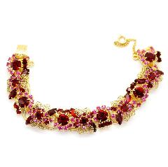 Red Navettes Bracelet 5 Link