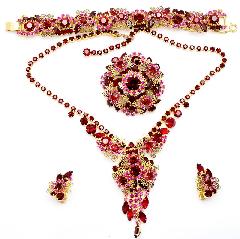Red Navettes Necklace