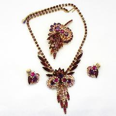 Purple (cardinal) Navettes Necklace