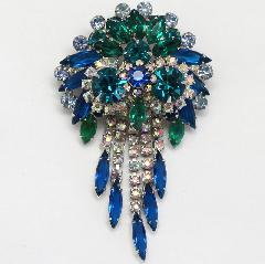 Blue Navettes Pin Pendant