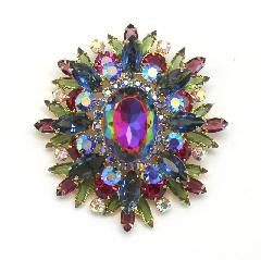 Multiple Colors Oval Multi-Color/Shaded Pin Pendant