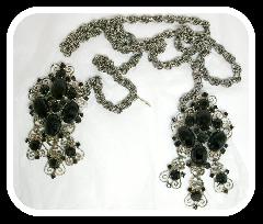 Black (jet) Cabochons Belt