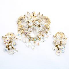 Clear Pear Earrings Clip