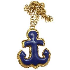 Blue Chatons Only Plastic Pendant
