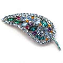 Blue Navettes Brooch