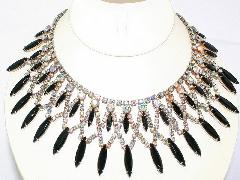 Black (jet) Navettes Necklace