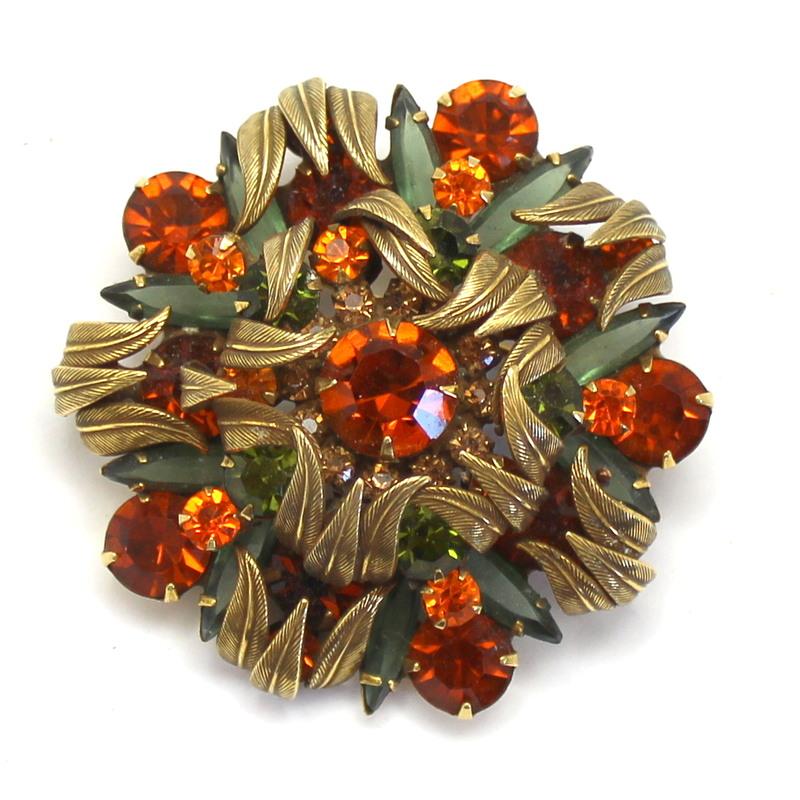 Front view of Fall Navettes Pin Pendant