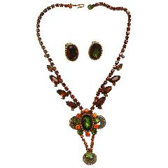 Fall Oval Multi-Color/Shaded Necklace