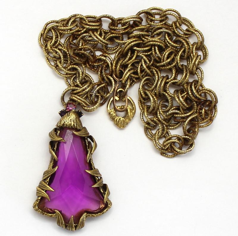 Front view of Pink Chatons Only Pendant